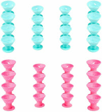 Carica l'immagine nel visualizzatore di Gallery, 40 x Bigodini in silicone morbido per capelli, Hair style, Colorati blu e rosa