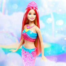 Carica l'immagine nel visualizzatore di Gallery, Barbie DHC40 Bambola Sirena Magico Arcobaleno