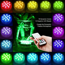 Carica l'immagine nel visualizzatore di Gallery, Luce a 13 LED colorati impermeabile per piscina Lampada decorativa + telecomando