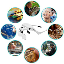 Carica l'immagine nel visualizzatore di Gallery, AUTOPkio Lenti d'ingrandimento, regolabile mani libere Magnifier con 2 White