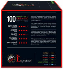 Carica l'immagine nel visualizzatore di Gallery, 100 x Capsule compatibili per Nespresso, Caffè Vergnano 1882, Espresso cremoso