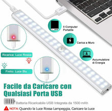 Carica l'immagine nel visualizzatore di Gallery, Tanbaby Luce per Armadio, Lampada Armadio 40 LED con Sensore Bianca