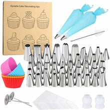 Carica l'immagine nel visualizzatore di Gallery, 50 x Punte in acciaio inox per sac a poche per decorazione torte pasticceria