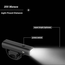 Carica l'immagine nel visualizzatore di Gallery, Luce LED per bicicletta ricaricabile tramite USB, Faro anteriore + Posteriore