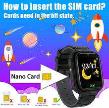 Carica l'immagine nel visualizzatore di Gallery, Smart Watch Per Bambini Ragazze, Smartwatch Telefono Y17-EU Black