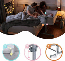 Carica l'immagine nel visualizzatore di Gallery, Kinderkraft Culla da Affiancare NESTE UP, Lettino Co-Sleeping, Regolabile,...