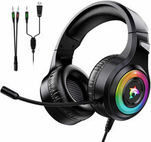 Carica l'immagine nel visualizzatore di Gallery, Cuffie da Gioco con Microfono ad archetto, LED Cuffie Gaming per PS4 e PC