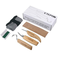 Carica l'immagine nel visualizzatore di Gallery, ETEPON 5pcs Set di Strumenti per Intaglio del Legno Cucchiaio da verde