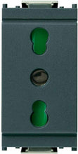Carica l'immagine nel visualizzatore di Gallery, Frutto Vimar, Presa con doppio attacco 10 e 16 A, 2Pcon T P17/11 Grigio standard