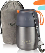 Carica l'immagine nel visualizzatore di Gallery, Scaldavivande elettrico Thermos per cibo, Capacità 450 ml, Grigio, 16 cm