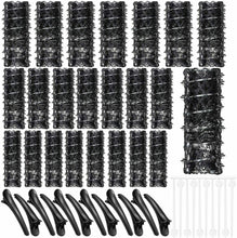Carica l'immagine nel visualizzatore di Gallery, 48 x Rulli per capelli bigodini con molla in metallo per parrucchieri + 12 pinze