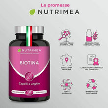 Carica l'immagine nel visualizzatore di Gallery, Biotina Nutrimea Trattamento 4 Mesi | 120 capsule | Zinco Selenio Vitamina It