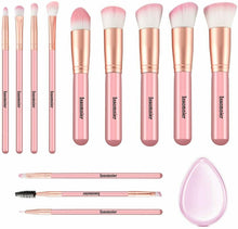 Carica l'immagine nel visualizzatore di Gallery, 12 x Pennelli per trucco make-up professionali per correttore ombretto cipria
