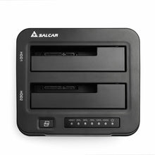 Carica l'immagine nel visualizzatore di Gallery, SALCAR USB 3.0 Non in Linea Clone Docking Station 2-bay ottimizzato per Nero