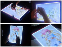 Carica l'immagine nel visualizzatore di Gallery, Tavoletta LED luminosa per ricalco A4, Con cavo USB 33.5 x 23.3 cm