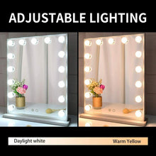 Carica l'immagine nel visualizzatore di Gallery, MEETOP Specchio da toeletta con luci, Tavolo/Parete con...
