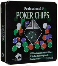 Carica l'immagine nel visualizzatore di Gallery, Extrela - Set da poker con scatola in metallo, 200 fiches poker, 2 mazzi...