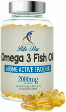 Carica l'immagine nel visualizzatore di Gallery, Rite-Flex | Olio di Pesce Omega 3 2000mg | Integratore Alimentare 600mg...