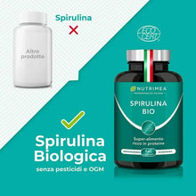 Carica l'immagine nel visualizzatore di Gallery, Nutrimea Spirulina BIO | 540 Compresse Con Proteine Vegetali | Alga It