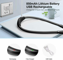 Carica l'immagine nel visualizzatore di Gallery, Lampada da lettura a LED a libro con luce USB ricaricabile, vivavoce, 4 Nero