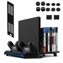 Carica l'immagine nel visualizzatore di Gallery, Supporto verticale per PS4 Slim/PS4 Con Ventilatore e base di ricarica