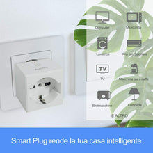 Carica l'immagine nel visualizzatore di Gallery, Presa smart WiFi compatibile con controlli da remoto, Spina da 16 A bianca