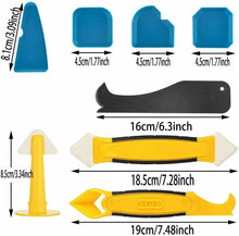 Carica l'immagine nel visualizzatore di Gallery, Kit completo per applicazione e rimozione silicone per fughe e bagno, 8 pezzi