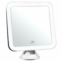 Carica l'immagine nel visualizzatore di Gallery, Specchio Ingranditore per Trucco 10x con Luce LED e Ventosa Potente