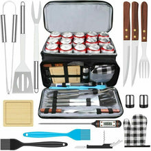 Carica l'immagine nel visualizzatore di Gallery, AISITIN Set Barbecue Accessori Kit con Isolata Borsa Termica 15PCS