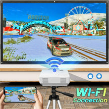 Carica l'immagine nel visualizzatore di Gallery, Proiettore, Mini Proiettore Wifi, Portatile Wireless 5500 Lumen...