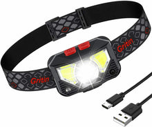 Carica l'immagine nel visualizzatore di Gallery, Lampada Frontale Ricaricabile con USB, Impermeabile LED regolabile, Torcia Sport