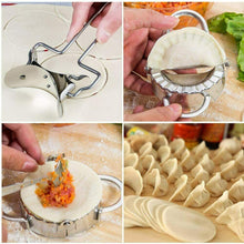 Carica l'immagine nel visualizzatore di Gallery, Kit completo per ravioli, Set in acciaio inox, Pressa e forma circolare cucina