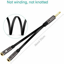 Carica l'immagine nel visualizzatore di Gallery, Cavo Splitter Audio Stereo Cuffie Microfono attacco Jack 3.5 mm, adattatore 20cm