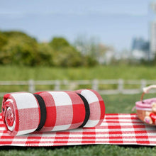 Carica l'immagine nel visualizzatore di Gallery, Simpeak 200 x 200cm Coperta da Picnic Impermeabile e 200x200, Rosso Bianco