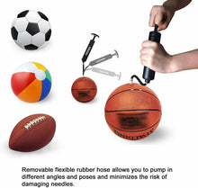 Carica l'immagine nel visualizzatore di Gallery, Pompa per gonfiaggio palloni, Aghi e ugelli inclusi, Ideale per calcio basket