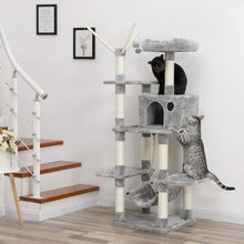 Carica l'immagine nel visualizzatore di Gallery, FEANDREA Tiragraffi, Albero per Gatti, con Amaca, Grigio Chiaro chiaro