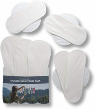 Carica l'immagine nel visualizzatore di Gallery, Assorbenti lavabili mestruale di bambù, in 7-Pack, Nature - Multi Sizes