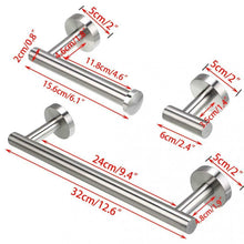 Carica l'immagine nel visualizzatore di Gallery, BSTKEY - Set di 3 Accessori da Bagno in Acciaio Inox Spazzolato, con...