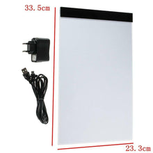 Carica l'immagine nel visualizzatore di Gallery, Tavoletta LED luminosa per ricalco A4, Con cavo USB 33.5 x 23.3 cm