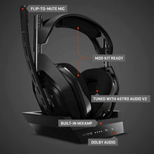 Carica l'immagine nel visualizzatore di Gallery, ASTRO Gaming A50 Cuffia Gaming Wireless e Base di Ricarica, 4° Gen per PS5, PS4