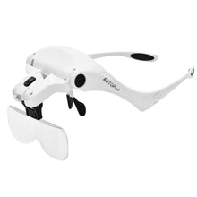 Carica l'immagine nel visualizzatore di Gallery, AUTOPkio Lenti d'ingrandimento, regolabile mani libere Magnifier con 2 White