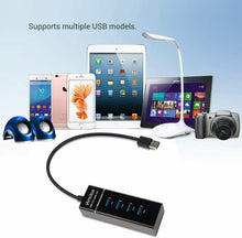 Carica l'immagine nel visualizzatore di Gallery, Hub con 4 porte USB 3.0 super speed 5 GBps, Attacco USB e USB C, Lettore dati