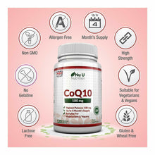 Carica l'immagine nel visualizzatore di Gallery, CoQ10 da 100 mg | 120 Capsule di Coenzima Q10 | Integratori alimentari