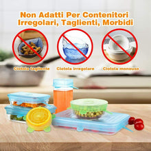 Carica l'immagine nel visualizzatore di Gallery, 13 x Coperchi estensibili in silicone, Rotondi e rettangolari, Per alimenti vari