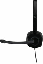 Carica l'immagine nel visualizzatore di Gallery, Cuffie Cablate Stereo con Microfono Girevole Logitech H151 Jack da 3.5 mm, Nero