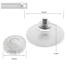 Carica l'immagine nel visualizzatore di Gallery, 20 Pezzi 45 mm Ventose, Plastica Sucker Pad Senza Ganci Trasparente PVC,...