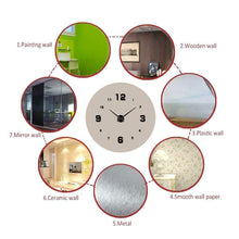 Carica l'immagine nel visualizzatore di Gallery, UBAYMAX Orologio da Parete Adesivo,3D Mirror Modern Wall Clock,DIY Argento