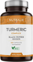 Carica l'immagine nel visualizzatore di Gallery, Curcuma Curcumina Bio con Piperina e Zenzero Biologico | 120 Capsule...