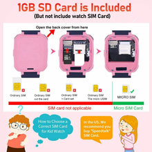 Carica l'immagine nel visualizzatore di Gallery, Smartwatch Telefono per Bambini con Lettore Musicale 1GB SD Card...