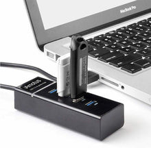Carica l'immagine nel visualizzatore di Gallery, Hub con 4 porte USB 3.0 super speed 5 GBps, Attacco USB e USB C, Lettore dati